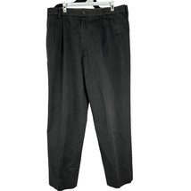 Dockers Mens D3 Classic Fit Black Pleated Pants 36x30 Cotton Blend - $19.10