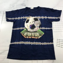 Vintage Fußball T-Shirt XL Marineblau Fußball No Pain Nein Spiel 1999 - £14.90 GBP