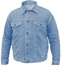 Men&#39;s Denim Jacket with  Antique Brass Hardware - £58.84 GBP+