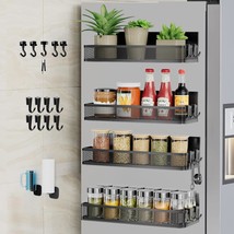 Magnetic Spice Rack For Refrigerator, 4 Packs Super Strong Magnetic Hold... - £42.36 GBP