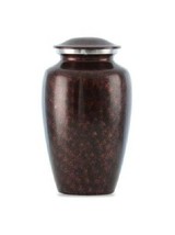 Large/Adult 228 Cubic Inch Scarlet Marble Brass Funeral Cremation Urn for Ashes - £127.88 GBP