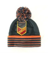 Seirus Beanie Hat Pom Cuffed Striped Orange Black Gray Unisex One Size - £6.19 GBP