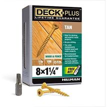 Deck Plus 48410 Wood Screws #8 x 1-1/4&quot;, Tan, 1lb Box - €17,75 EUR