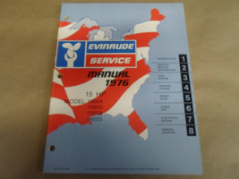 1976 Evinrude Service Shop Manual 15 HP 15604 15605 15654 15655 OEM Boat x NEW - £88.20 GBP