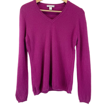 Charter Club Cashmere Sweater V-Neckline Berry Purple Long Sleeve Women&#39;s M  - £37.81 GBP