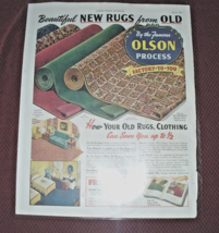 1944 Vintage Print Ad WWII Recycling Old Carpet for New for the War Effort - $9.78