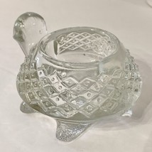 Avon Crystal Glass Turtle Candle Holder Paperweight Figurine Vintage 1970s - $13.72