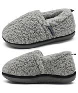 COFACE Womens Slippers Size 7 Grey Memory Foam Plush Sherpa Lined Cozy - $148.74 MXN