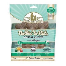 Fieldcrest Farms Nothin&#39; to Hide Dental Bone Collagen Dog Chew Beef, 1ea/7 in, 3 - £30.82 GBP