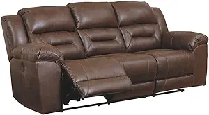 Signature Design by Ashley Stoneland Faux Leather Power Reclining Sofa, ... - $1,767.99