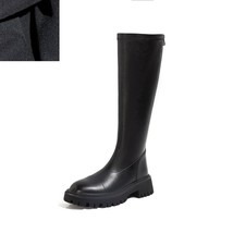 Women&#39;s high boots Mid Calf Riding Equestrian Boots Stretch Fabric Woman Boots W - £110.37 GBP
