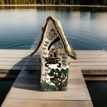 Blue Sky Clayworks Tealight House Heather Goldminc DRAGONFLY WELCOME FRI... - $19.79