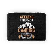 Personalized Paper Lunch Bag with Zipper and Strap, Camping Inspired Design - $38.11