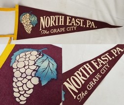 antique vintage felt pennant North East PA &quot;The Grape City&quot; Pennsylvania... - $34.99