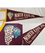 antique vintage felt pennant North East PA &quot;The Grape City&quot; Pennsylvania... - $34.99