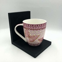 Vintage Queen&#39;s Butterfly Pink Gold White Coffee Tea Mug Fine China - $22.75