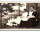 RPPC Posed Family Photo In Front of Homestead UNP Postcard L19 - $4.90
