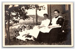 RPPC Posed Family Photo In Front of Homestead UNP Postcard L19 - £3.83 GBP