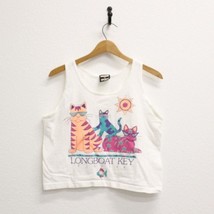 Vintage Longboat Key Florida Kitty Cats Crop Top Tank Large - $47.52