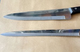 VTG Japan Made Emperor Steel Household Kitchen Knife Set of 2 Stainless &amp; Wood - £20.87 GBP