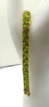 Ross Simons Vermeil Sterling Silver Green Glass Tennis Bracelet - 8&quot; - £58.40 GBP