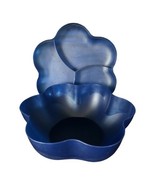 Blue 2 Piece Tupperware Large Chip Ultimate Party Bowl Set Salads - £15.57 GBP