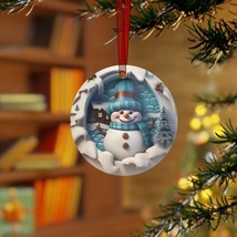 3D Snowman Christmas Ornament, Snowman Christmas Gift, Holiday Tree Decor - £8.68 GBP