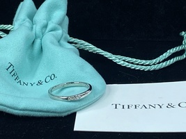 Tiffany &amp; Co. Elsa Peretti Platinum Diamond ring band 3.4g s6.5 JR7898 - $579.00