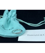 Tiffany &amp; Co. Elsa Peretti Platinum Diamond ring band 3.4g s6.5 JR7898 - £454.36 GBP