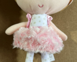 Baby Starters Happy Ballerina My first Doll 12&quot; Plush Pink lovey Stars d... - $10.89