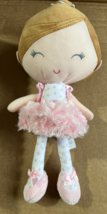 Baby Starters Happy Ballerina My first Doll 12&quot; Plush Pink lovey Stars dress VGC - £8.62 GBP