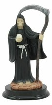 Ebros Black Santa Muerte With Scythe Statue 5.5&quot; Tall Bone Mother - £15.04 GBP
