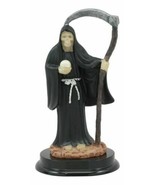 Ebros Black Santa Muerte With Scythe Statue 5.5&quot; Tall Bone Mother - £14.93 GBP