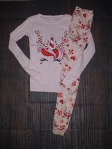 The Childrens Place Candy Cane Unicorn Girl Long Sleeve Pajamas Size 8 - £8.78 GBP