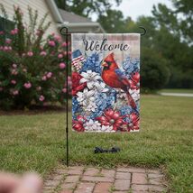 4th of July Garden Flags 12x18 Double Sided, Burlap Cardinal Independenc... - $210.79 MXN