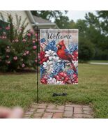 4th of July Garden Flags 12x18 Double Sided, Burlap Cardinal Independenc... - $211.11 MXN