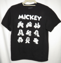 Disney Mickey Mouse Funny Faces Expressions Graphic T Shirt Adult Size M... - $8.99