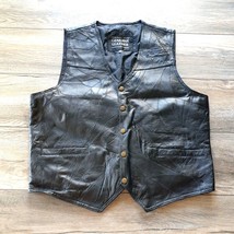 Navarre Leather Company Italian Stone Mens XXL Genuine Black Snap Satin Lined - £48.58 GBP