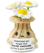 RFUYIR Positive Crochet Daisy Inspirational Gift for Women Sometimes You... - $38.58 CAD