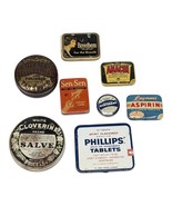 8 Vintage Aspirin Tins Shoe Polish Shine Cans Kitchen Little - €29,69 EUR