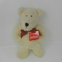 12&quot; Vintage 1990 North American Bear Pockets Teddy Stuffed Animal Plush Toy Tag - £45.07 GBP