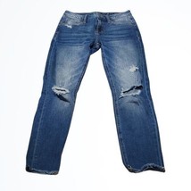 Miss Me Mid Rise Distressed Ankle Skinny Blue Jean Size 25 Waist 26 Inches - £26.57 GBP