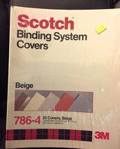 Scotch Binding System Covers 786-4 Beige, 25 Covers 9 1/8 in x 11 3/8 in - $146.58 MXN