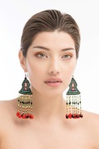 HAKHU AMAZON DESIGN Tres Dimensiones (Earrings) Artisan Handmade from Ec... - $55.17