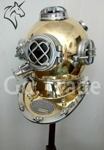 Vintage Solid Brass Sea Scuba Divers Diving Helmet Antique US Navy Brass Finish - £192.06 GBP