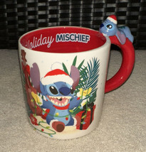Disney Lilo &amp; Stitch &quot;Holiday Mischief&quot; Christmas Coffee Mug Cup 3-D Fig... - £15.94 GBP