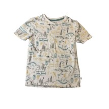 Tommy Bahama Boys Size Medium 7 8 White short Sleeve Tshirt Camping Fish... - £8.12 GBP