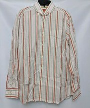 Tommy Bahama Denim Mens LS Striped Button Down Shirt L 100% Cotton - $27.61