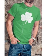 USA Screen Printed Retro Green Irish Distressed Shamrock T-Shirt St Patricks... - $9.99 - $16.99