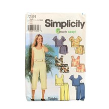 Simplicity Sewing Pattern 7234 Size 14-20 Womens Tops Pants Set - £8.74 GBP